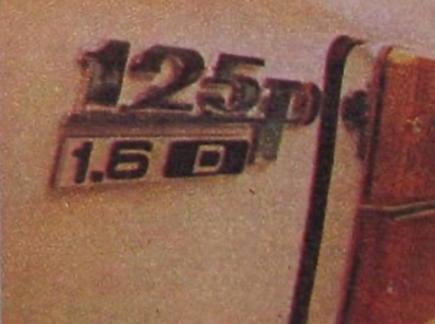 Fiat 125p 1.6 D – emblemat