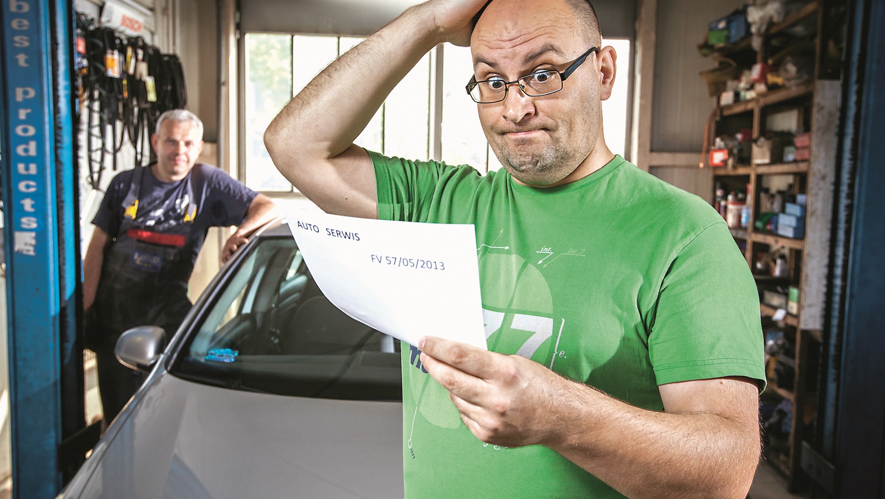 wielokrotne pobieranie oplat za naprawe auta