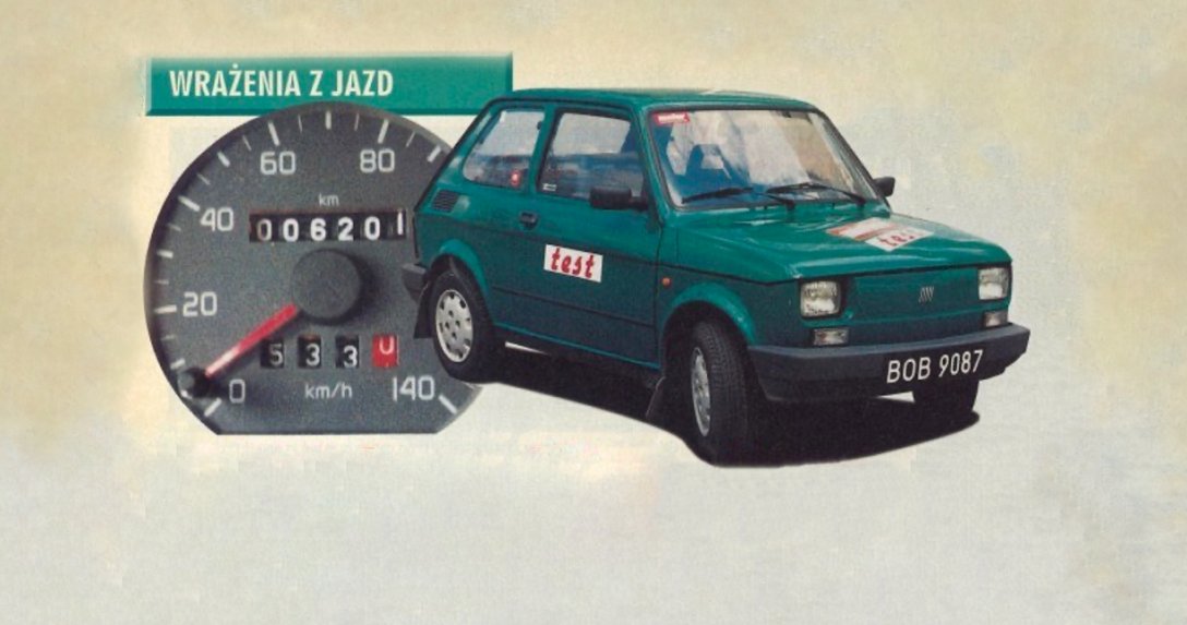 Fiat 126 elx Maluch i licznik kilometrów