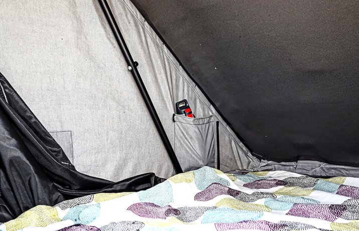 Namiot dachowy – wnętrze