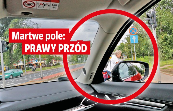 martwe pole prawy przód