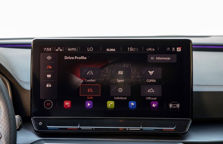 Cupra Formentor VZ5 - tryby jazdy