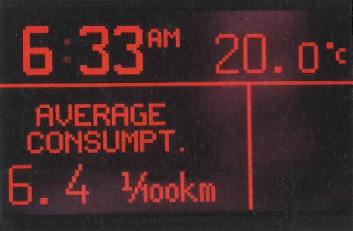 Alfa Romeo 147 1.9 JTD – wyświetlacz ze zużyciem paliwa