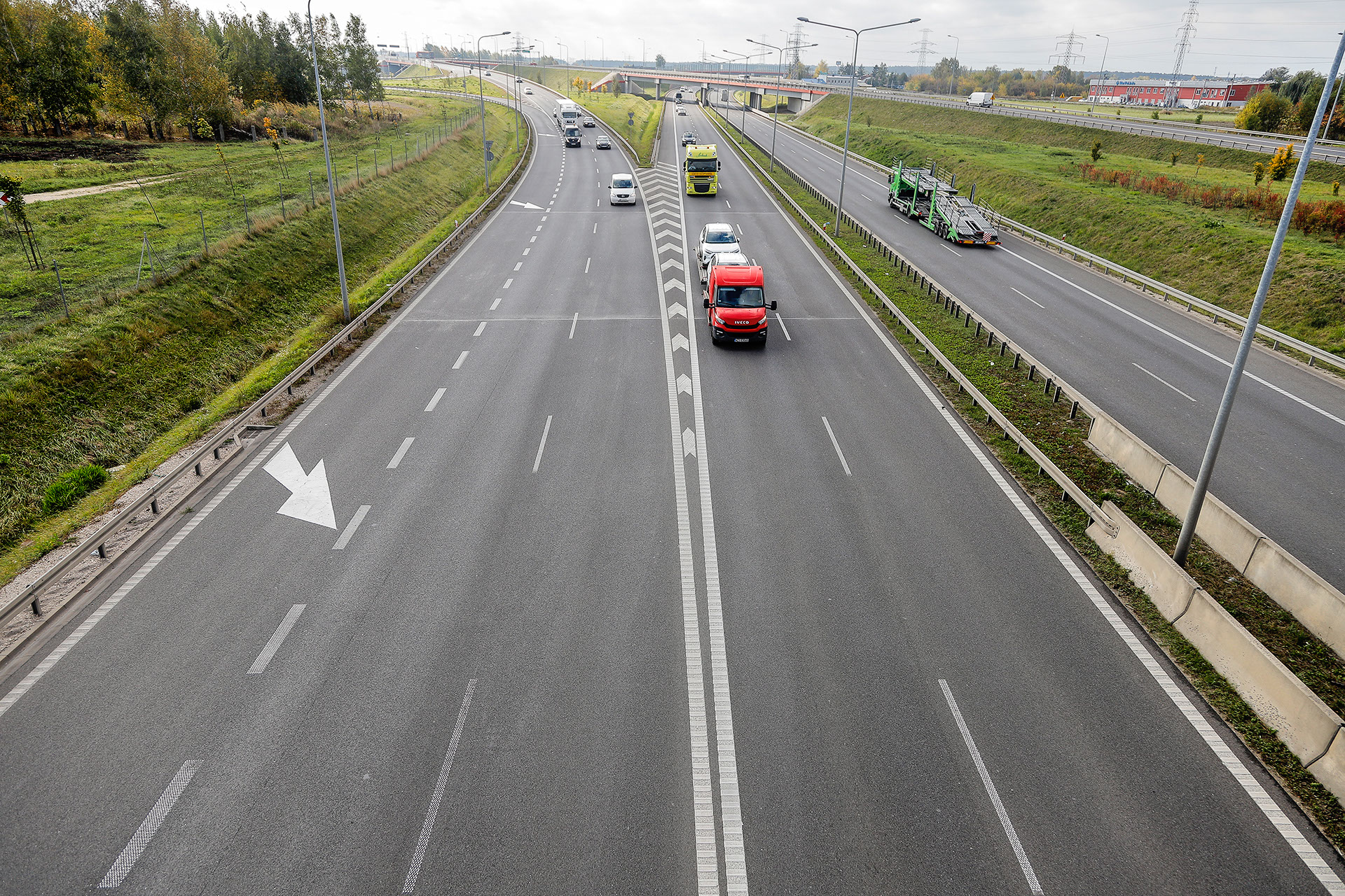 wezeł drogowy na drodze ekspresowej