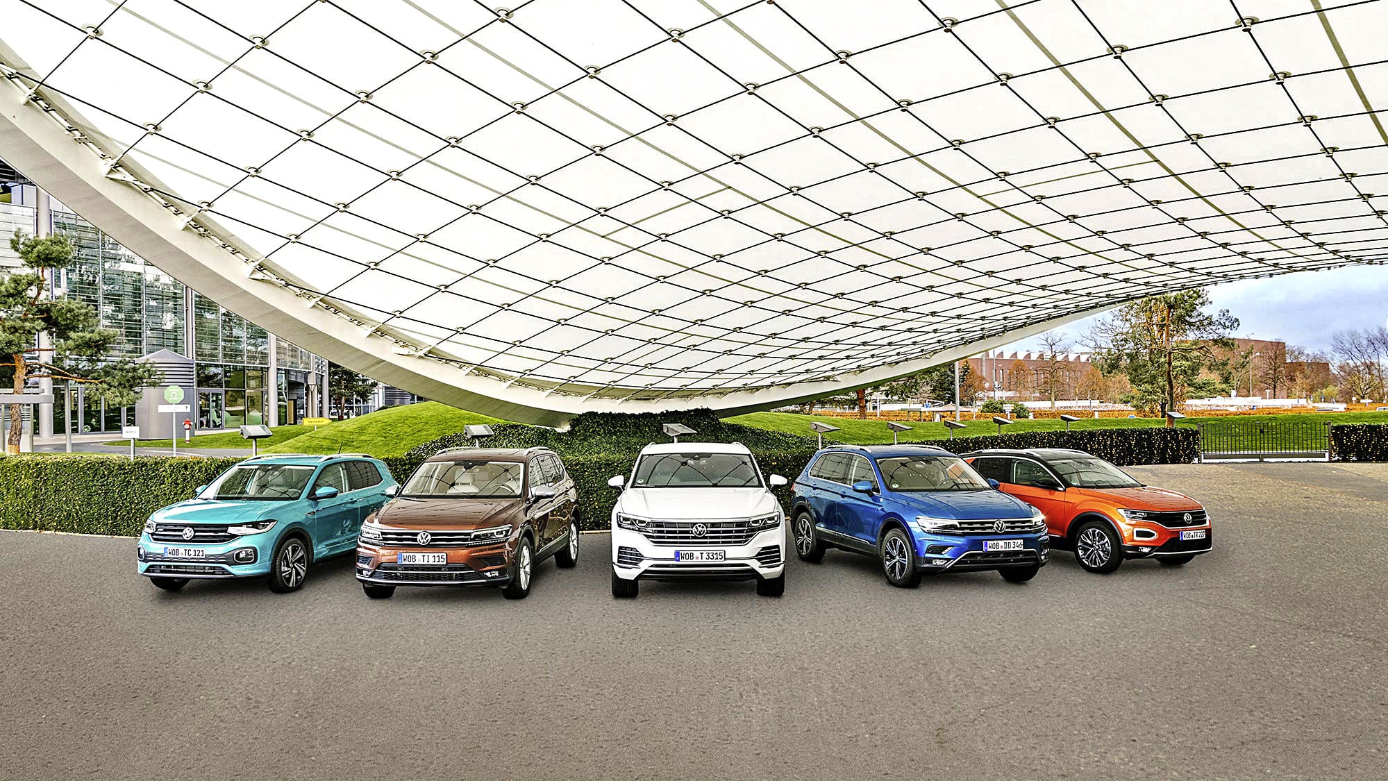 modele Volkswagena przody