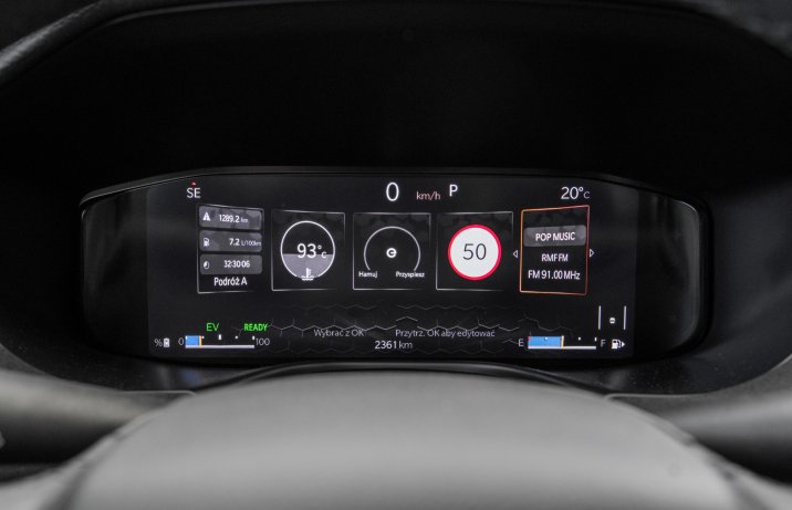 Jeep Compass MHEV - ekran zegarów