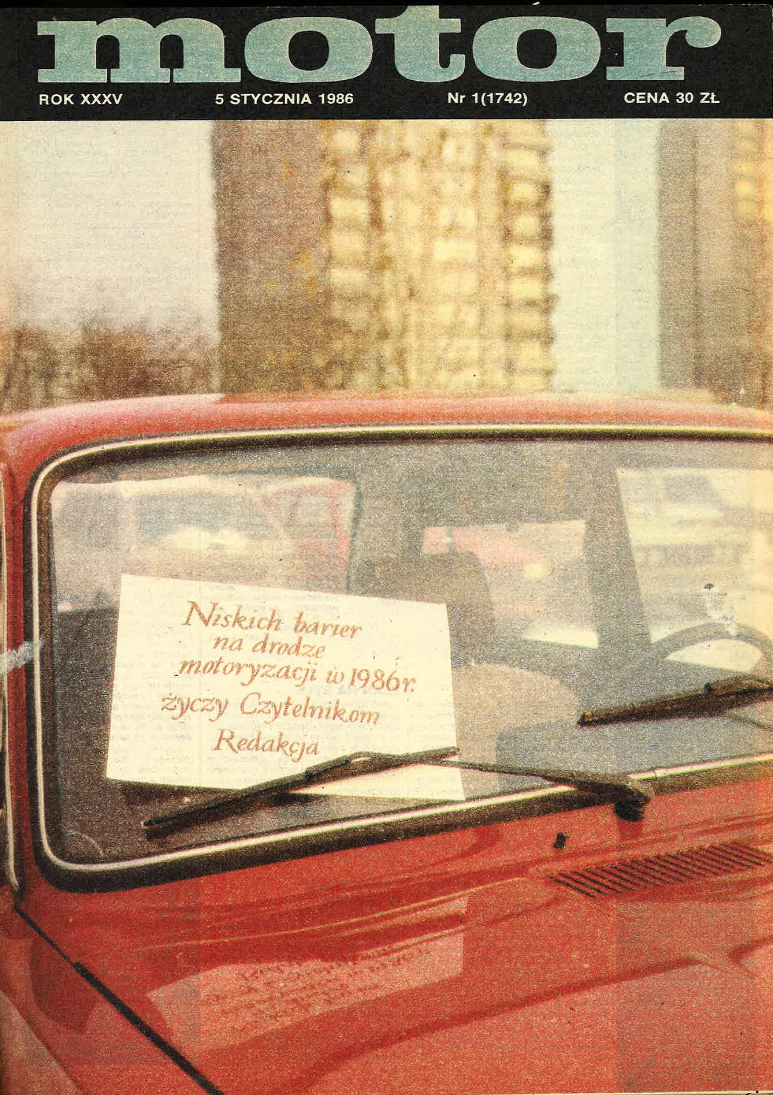 Motor nr 1 z 5 stycznia 1986 roku okladka