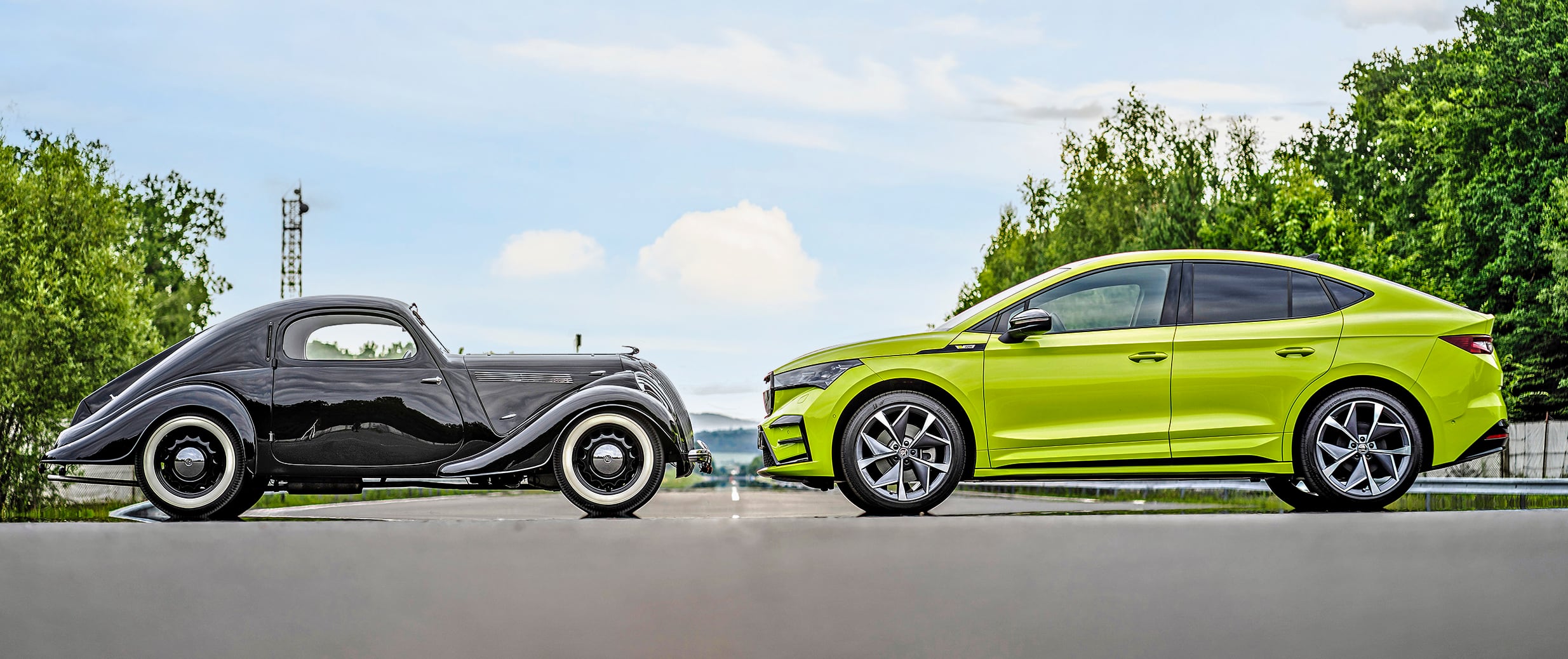 Skoda Popular Monte Carlo i Enyaq Coupe RS iV boki