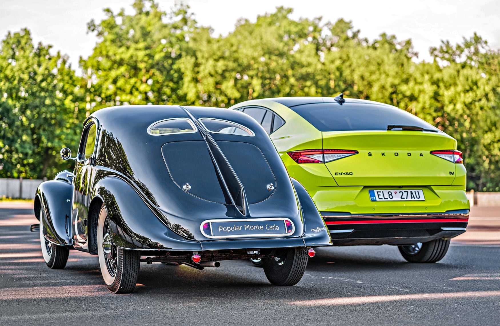 Skoda Popular Monte Carlo i Enyaq Coupe RS iV tyly