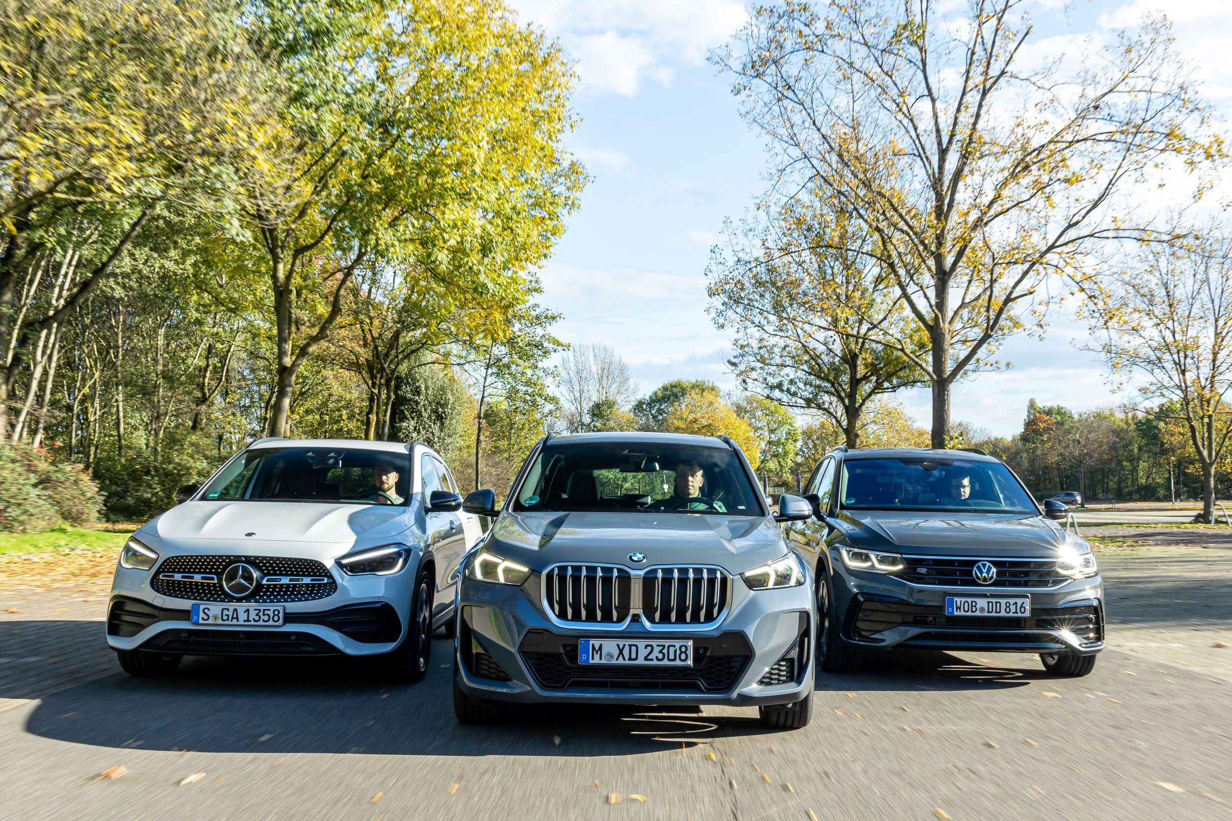 BMW X1, Mercedes GLA, VW Tiguan 2