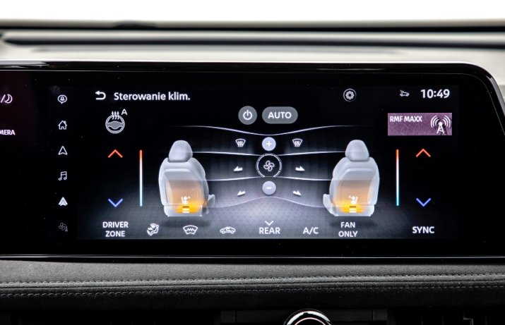 Nissan Ariya 87 kWh Evolve – sterowanie klimatyzacją