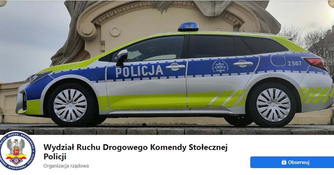 radiowóz Suzuki Swace bok