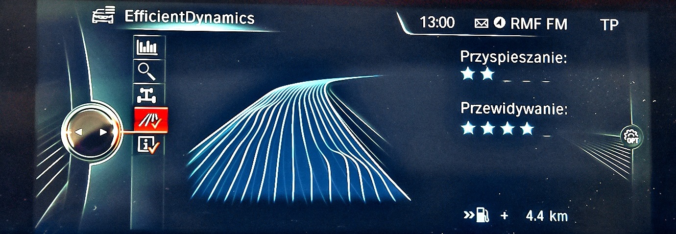 tryby jazdy bmw przewidywanie