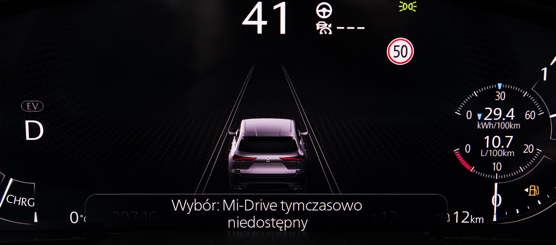 ograniczone tryby jazdy w hybrydzie