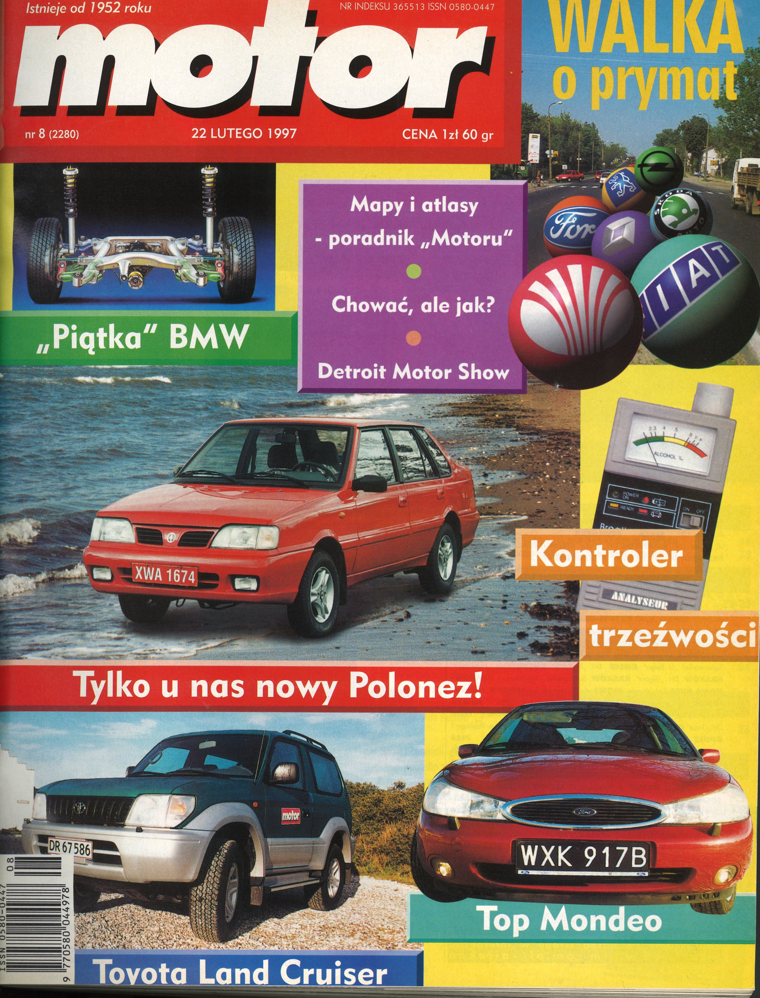 Motor-numer 8 z 22 lutego 1997 roku okładka