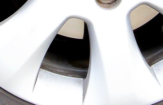 Fragment felgi PO IMPREGNACJI