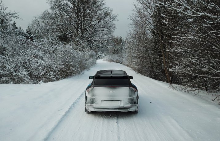 Kią EV6 na Nordkapp – zima