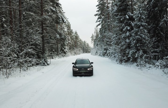 Kią EV6 na Nordkapp – zima