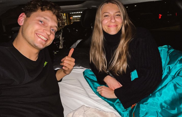 Kią EV6 na Nordkapp – spanie w aucie