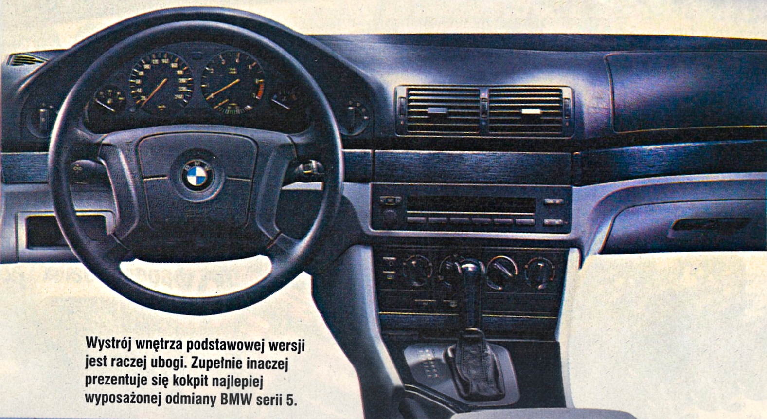 BMW serii 5 E39 deska rozdzielcza