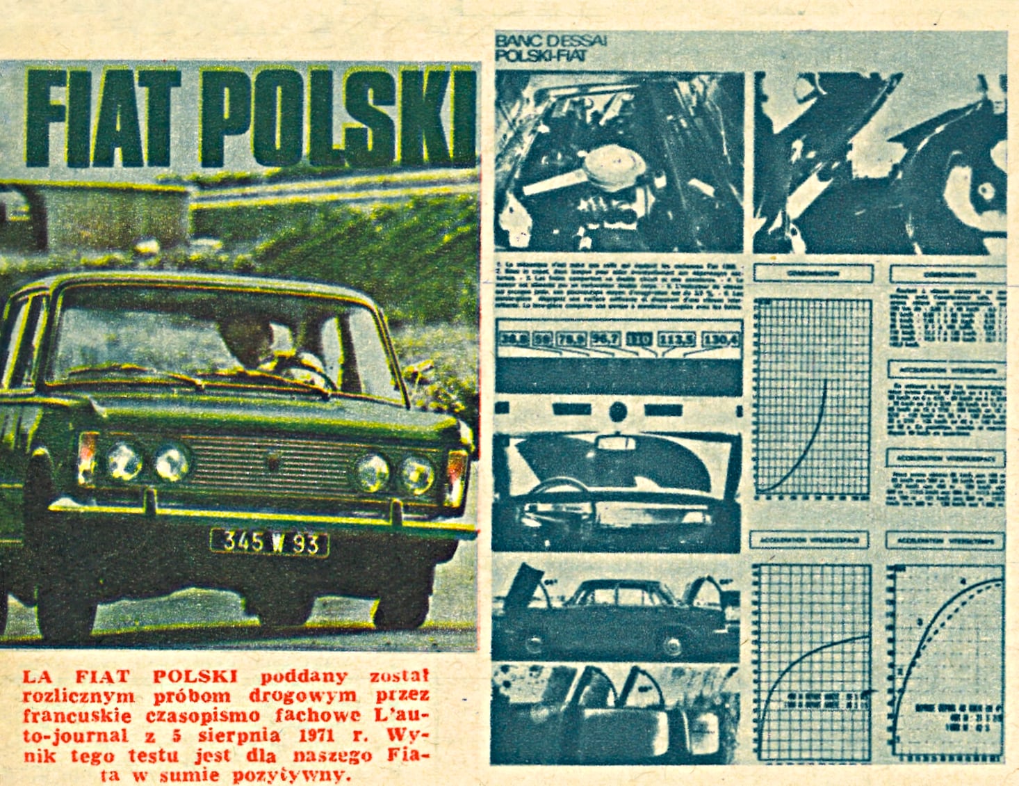 polski fiat 125 p test w L’auto-Journal