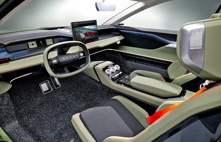 Skoda Vision 7S – wnętrze, tryb relaks