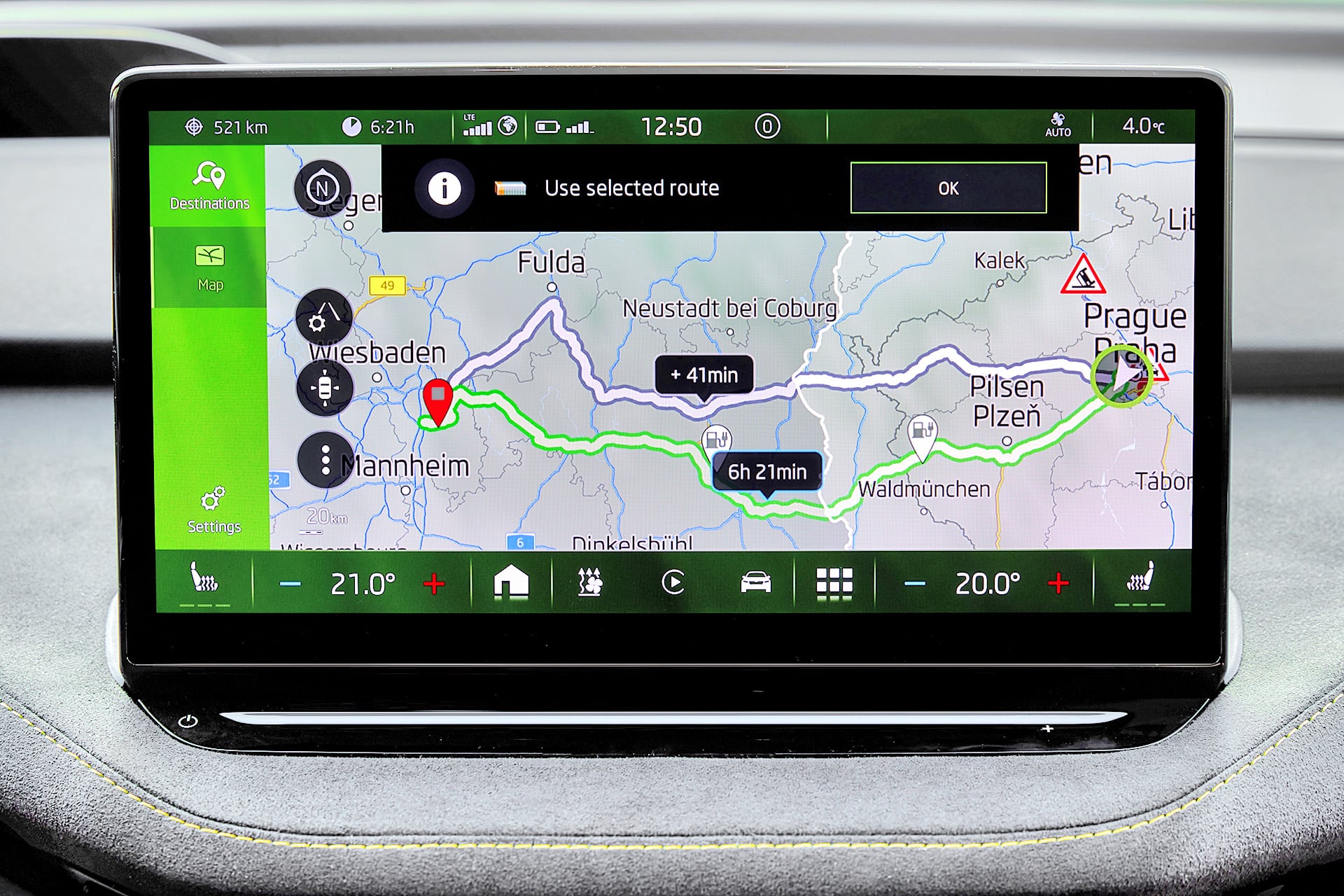 Skoda Enyaq Coupe ekran z nawigacją