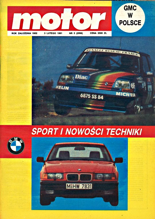 Motor nr 5 z 3 lutego 1991 roku okładka