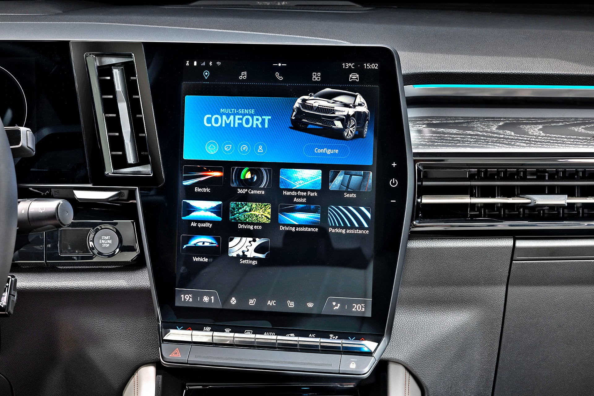 Renault Espace multimedlia ekran centralny