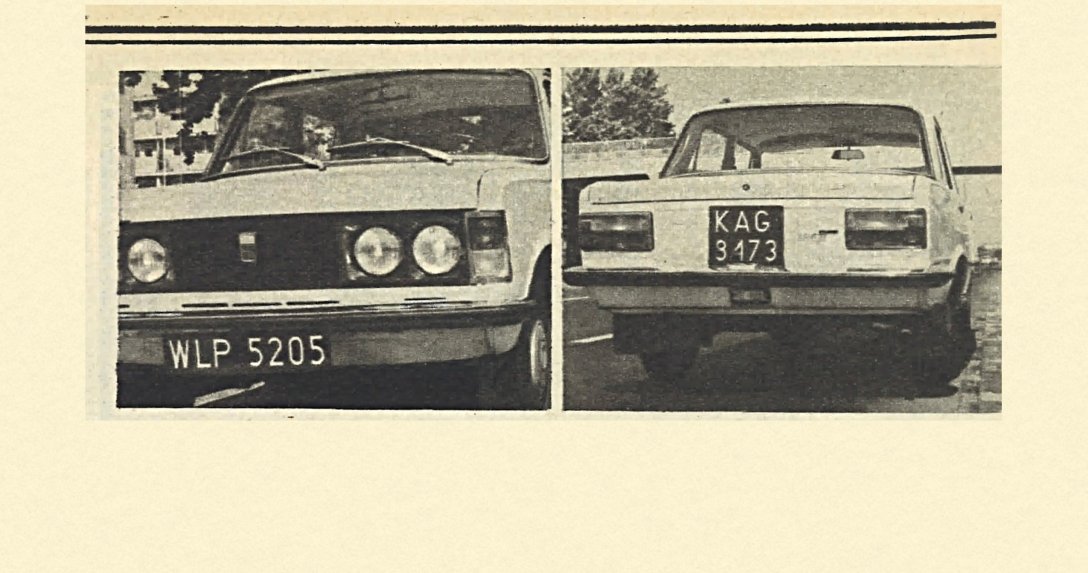 nowe tablice rejestracyjne – artykuł w Motorze z 1976 r.