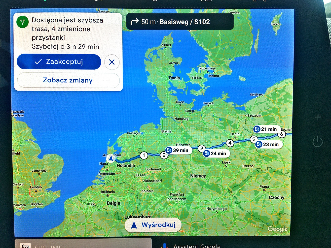 planowanie trasy autem elektrycznym