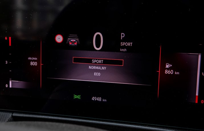 Opel Astra 1.5 Diesel 130 A8 - tryby jazdy