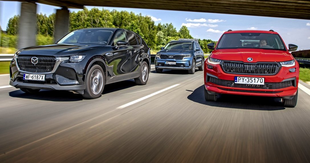 Kia Sorento, Mazda CX-60, Skoda Kodiaq – test, porównanie