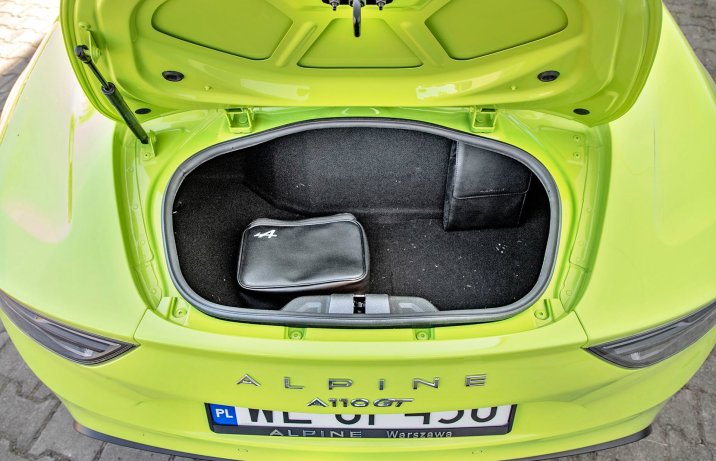 Alpine A110 GT – bagażnik z tyłu