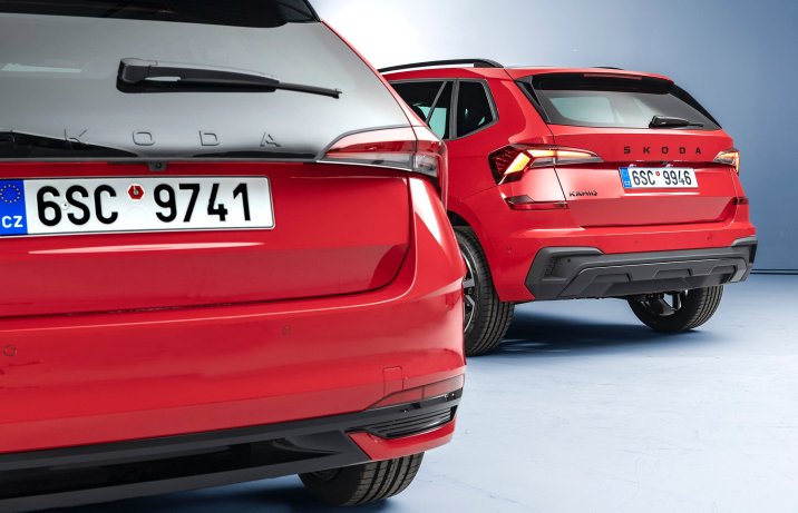 Skody Kamiq i Scala po liftingu – tyły