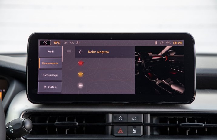 Jeep Avenger - oświetlenie nastrojowe