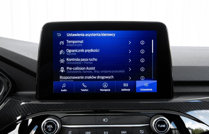 Ford Kuga - menu ekranu