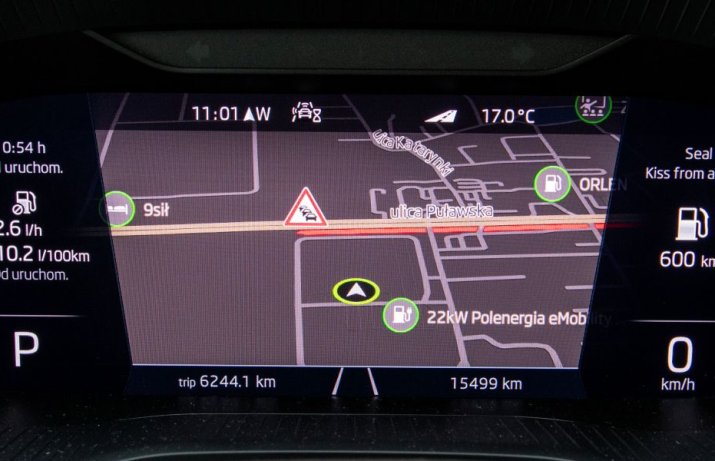 Skoda Kodiaq 1.5 TSI DSG Style – cyfrowe wskaźniki