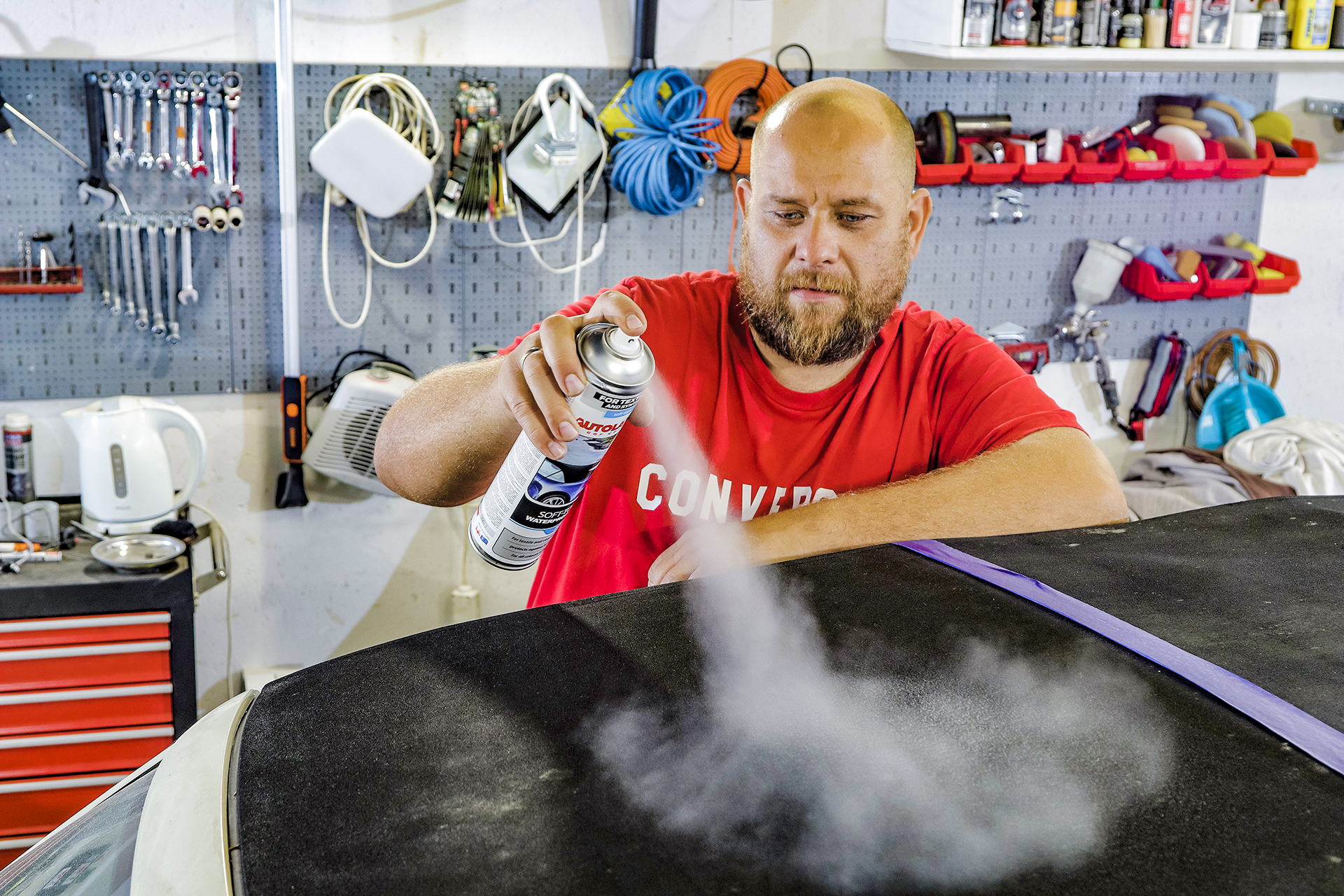 impregnacja dachu kabrio aplikacja impregnatu