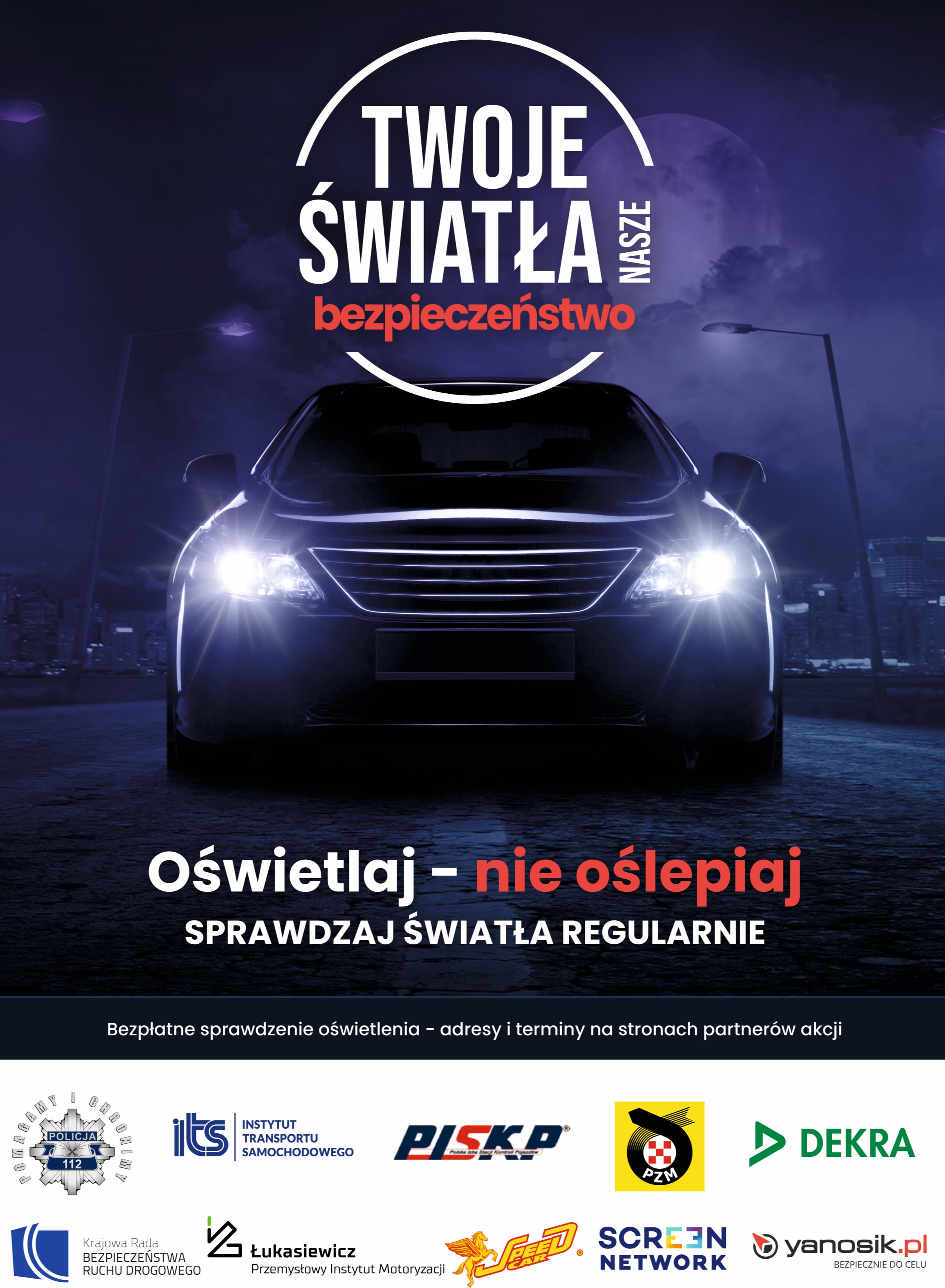twoje światła nasze bezpieczeństwo plakat