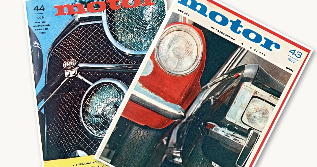 Okładki "Motor" nrumery 43 i 44 z 1973 r.