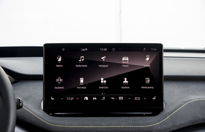 Skoda Enyaq Coupe RS – ekran systemu operacyjnego