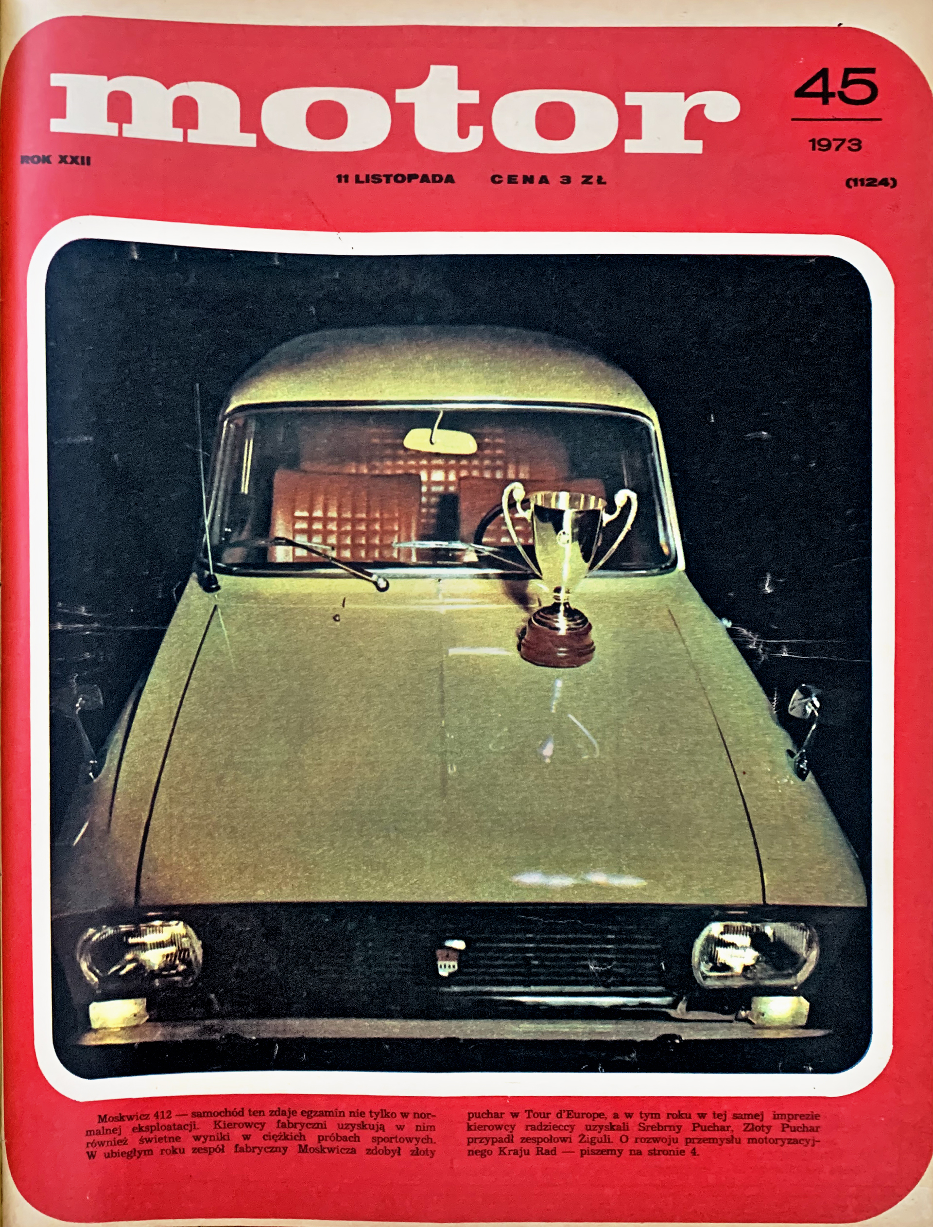 Motor wydanie 45 z roku 1973_okladka