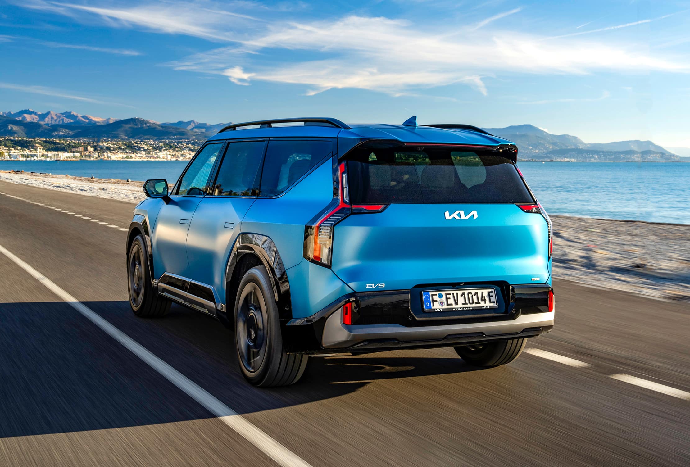 KIA EV9 gt-line tył w ruchu