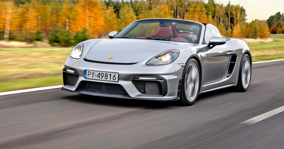 Porsche 718 Spyder – test, przód w ruchu