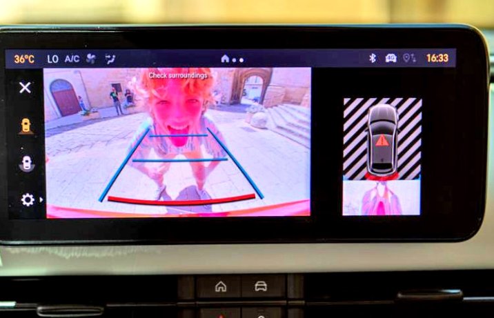 Fiat 600 – widok z kamery cofania