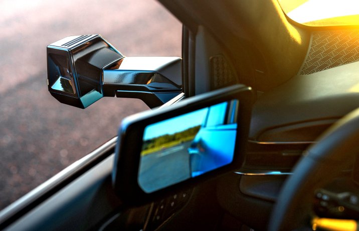 KIA EV9 – wnętrze, lusterko cyfrowe