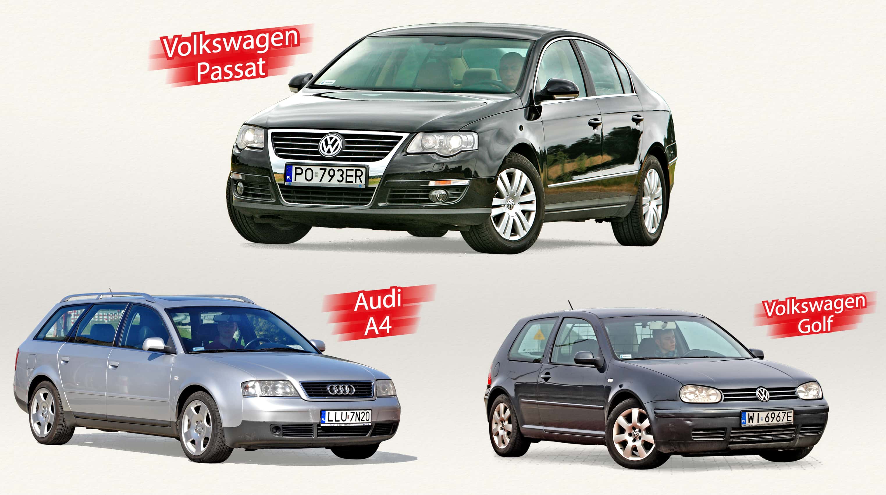 volkswagen passat audi a4 volkswagen golf