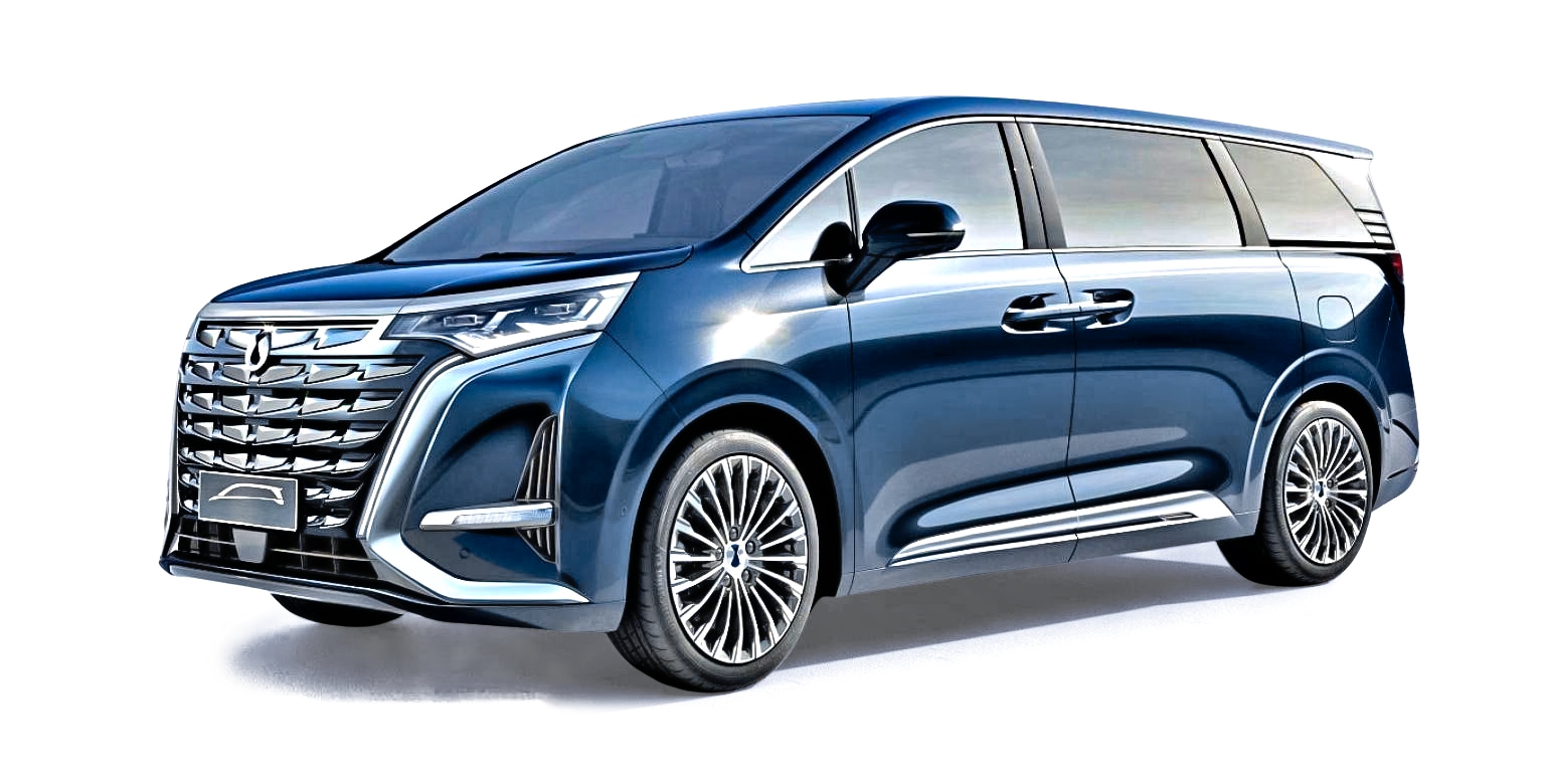 Denza D9 przód i bok