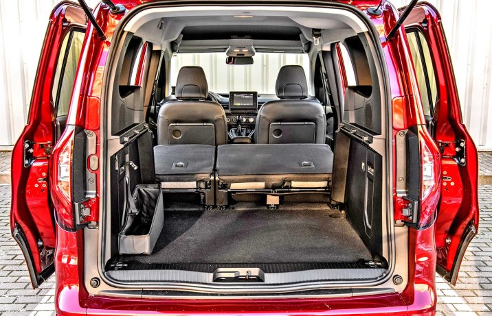 Renault Kangoo E-Tech electric EV45 22 kW Techno – bagażnik, złożona kanapa